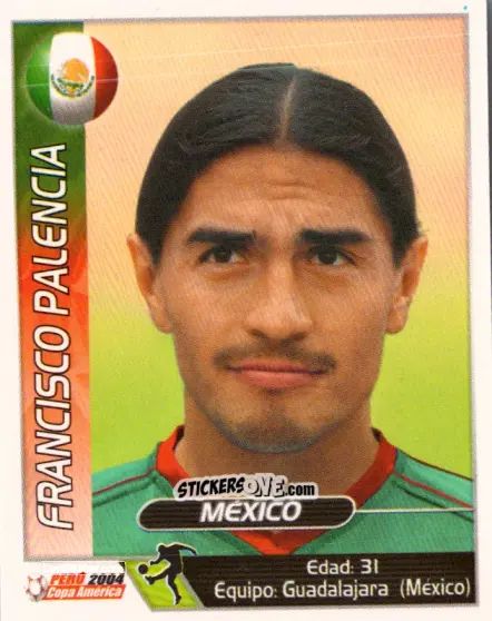 Cromo Francisco Palencia - Copa América. Perù 2004 n. 154 - Navarrete