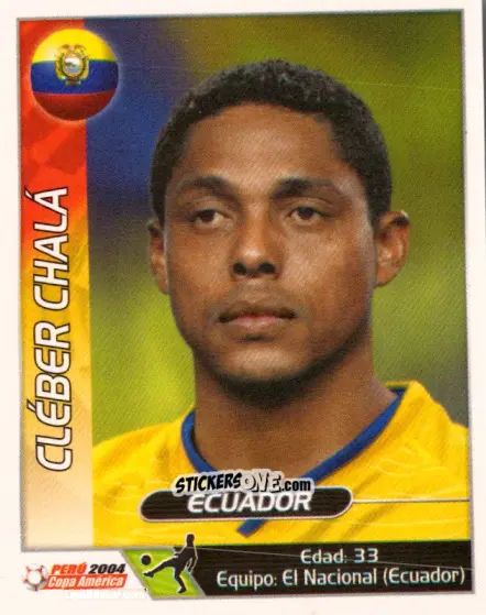 Cromo Cleber Chala - Copa América. Perù 2004 n. 168 - Navarrete