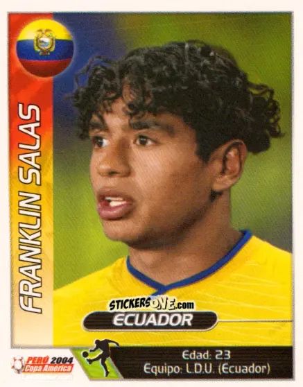 Cromo Franklin Salas - Copa América. Perù 2004 n. 172 - Navarrete