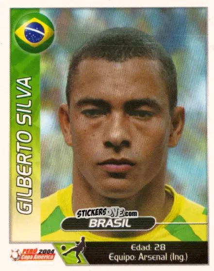 Cromo Gilberto Silva - Copa América. Perù 2004 n. 191 - Navarrete