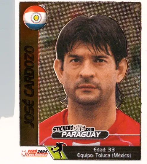 Figurina Jose Cardozo - Copa América. Perù 2004 n. 214 - Navarrete