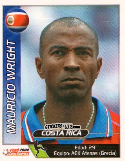 Cromo Mauricio Wright - Copa América. Perù 2004 n. 221 - Navarrete