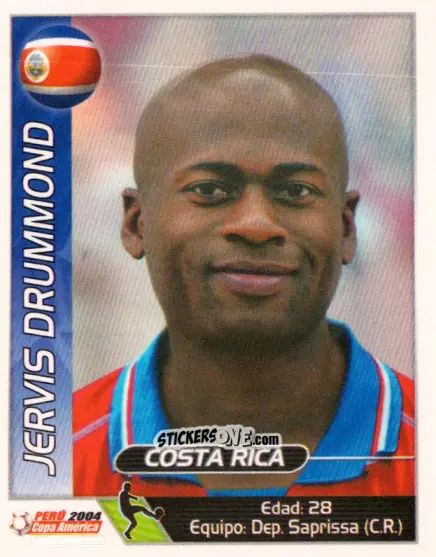 Cromo Jervis Drummond - Copa América. Perù 2004 n. 222 - Navarrete