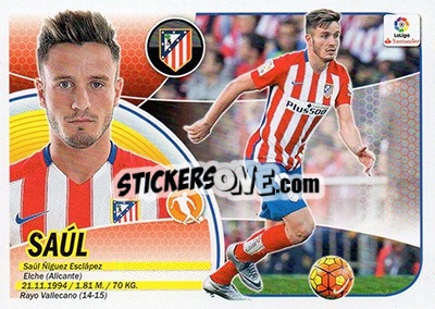Figurina Saúl (11) - Liga Spagnola 2016-2017 n. 113 - Colecciones ESTE