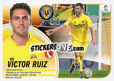 Cromo Víctor Ruiz (6) - Liga Spagnola 2016-2017 n. 617 - Colecciones ESTE