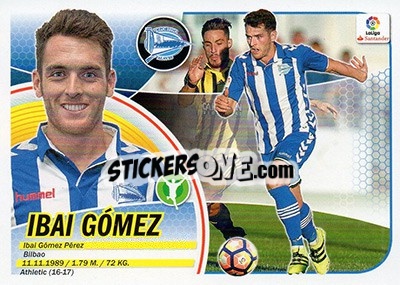 Cromo 31. Ibai Gómez (Deportivo Alavés) - Liga Spagnola 2016-2017 n. 711 - Colecciones ESTE