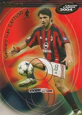 Figurina Gattuso - Calcio Cards 2003-2004 n. 95 - Panini