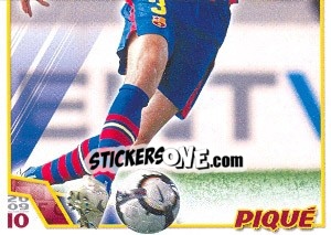 Sticker Жерар Пике - FC Barcelona 2009-2010 n. 57 - Panini