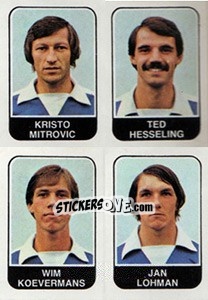 Sticker Kristo Mitrovic / Ted Hesseling / Wim Koevermans / Jan Lohman - Voetbal 1978-1979 n. 392 - Panini