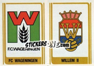 Figurina Badge F.C. Wageningen / Badge Willem II - Voetbal 1978-1979 n. 394 - Panini
