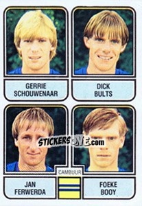 Figurina Gerrie Schouwenaar / Dick Bults / Jan Ferwerda / Foeke Booy - Voetbal 1981-1982 n. 374 - Panini
