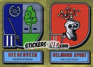 Figurina Badge Heerenveen / Badge Helmond Sport - Voetbal 1981-1982 n. 393 - Panini