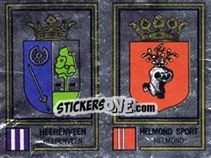 Figurina Badge Heerenveen / Badge Helmond Sport - Voetbal 1980-1981 n. 330 - Panini