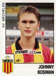 Cromo Johnny Bosman (KV Mechelen) - Voetbal 1988-1989 n. 379 - Panini