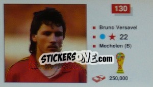 Cromo Bruno Versavel - World Cup Italia 1990 n. 130 - Merlin