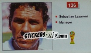 Figurina Sebastiao Lazaroni (Manager) - World Cup Italia 1990 n. 136 - Merlin