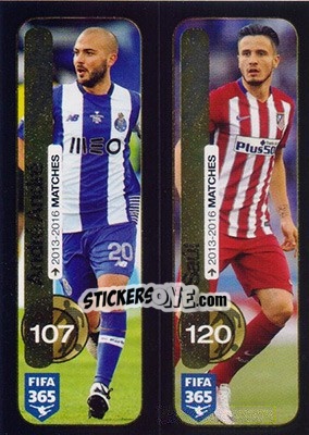 Figurina André André (FC Porto) / Saúl (Atlético de Madrid) - FIFA 365: 2016-2017 n. 370 - Panini