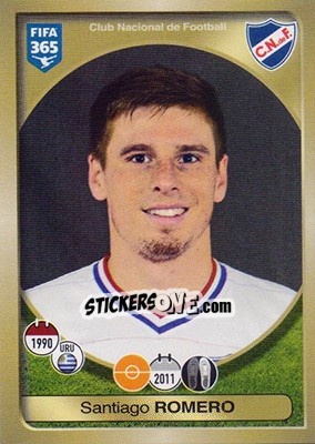 Sticker Santiago Romero - FIFA 365: 2016-2017 n. 579 - Panini