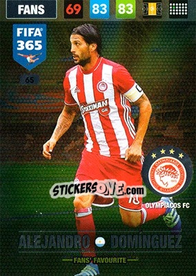 Figurina Alejandro Dominguez - FIFA 365: 2016-2017. Adrenalyn XL n. 65 - Panini