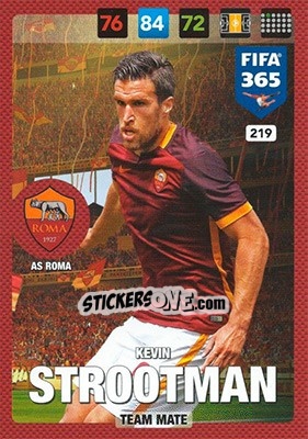 Figurina Kevin Strootman - FIFA 365: 2016-2017. Adrenalyn XL n. 219 - Panini