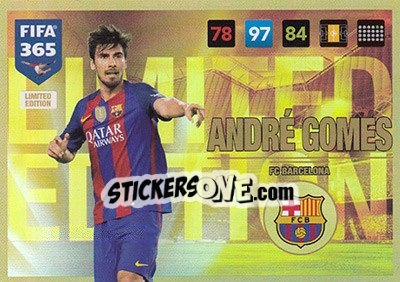 Figurina André Gomes - FIFA 365: 2016-2017. Adrenalyn XL n. LE-AGO - Panini