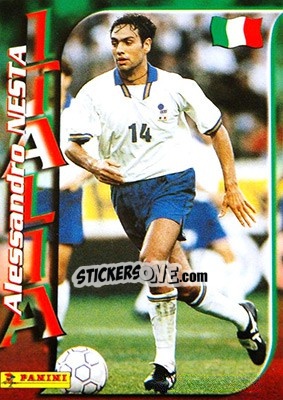 Sticker Alessandro Nesta - Azzurri ai Mondiali 1998 n. 28 - Panini