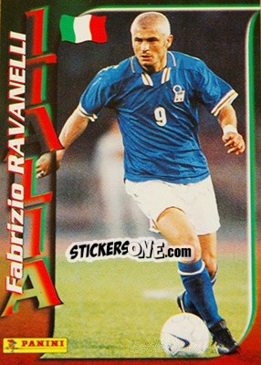 Cromo Fabrizio Ravanelli - Azzurri ai Mondiali 1998 n. 33 - Panini