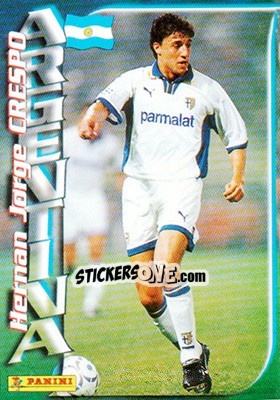 Figurina Hernan J. Crespo - Azzurri ai Mondiali 1998 n. 45 - Panini