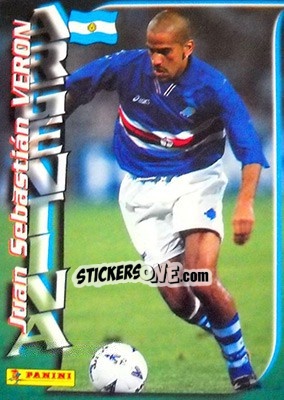 Sticker Juan S. Veron - Azzurri ai Mondiali 1998 n. 63 - Panini