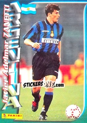 Figurina Javier A. Zanetti - Azzurri ai Mondiali 1998 n. 67 - Panini