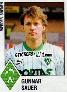 Figurina Gunnar Sauer - German Football Bundesliga 1987-1988 n. 25 - Panini