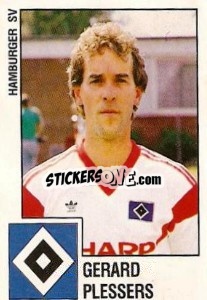 Sticker Gerard Plessers - German Football Bundesliga 1987-1988 n. 81 - Panini