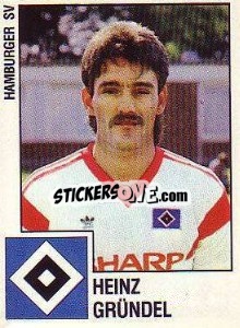 Cromo Heinz Grundel - German Football Bundesliga 1987-1988 n. 88 - Panini