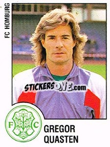 Sticker Gregor Quasten - German Football Bundesliga 1987-1988 n. 112 - Panini