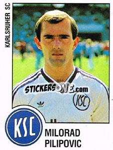 Cromo Milorad Pilipovic - German Football Bundesliga 1987-1988 n. 157 - Panini