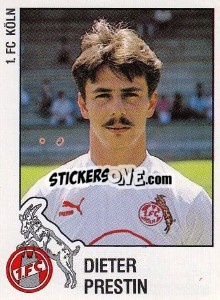 Sticker Dieter Prestin - German Football Bundesliga 1987-1988 n. 168 - Panini