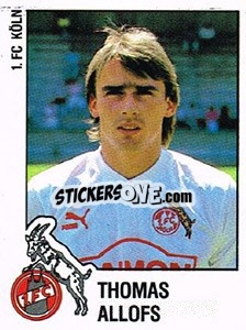 Sticker Thomas Allofs - German Football Bundesliga 1987-1988 n. 178 - Panini