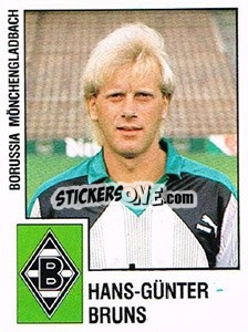Cromo Hans-Gunter Bruns - German Football Bundesliga 1987-1988 n. 221 - Panini