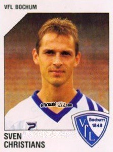 Sticker Sven Christians - German Football Bundesliga 1992-1993 n. 9 - Panini