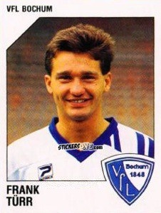 Sticker Frank Türr - German Football Bundesliga 1992-1993 n. 16 - Panini