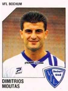 Sticker Dimitrios Moutas - German Football Bundesliga 1992-1993 n. 18 - Panini