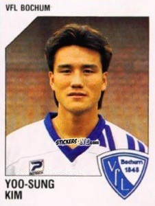 Sticker Yoo-Sung Kim - German Football Bundesliga 1992-1993 n. 19 - Panini