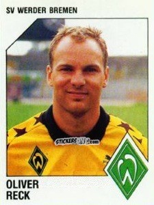 Figurina Oliver Reck - German Football Bundesliga 1992-1993 n. 22 - Panini