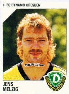 Sticker Jens Melzig - German Football Bundesliga 1992-1993 n. 63 - Panini
