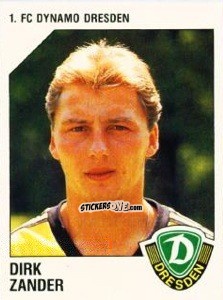 Sticker Dirk Zander - German Football Bundesliga 1992-1993 n. 69 - Panini