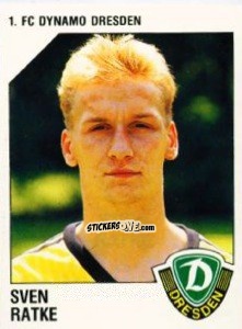 Sticker Sven Ratke - German Football Bundesliga 1992-1993 n. 76 - Panini