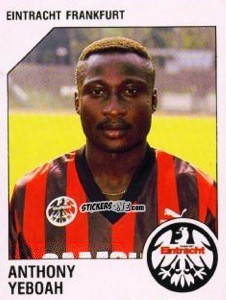 Sticker Anthony Yeboah - German Football Bundesliga 1992-1993 n. 95 - Panini