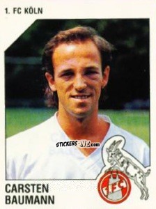 Sticker Carsten Baumann - German Football Bundesliga 1992-1993 n. 158 - Panini