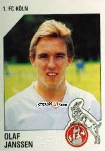 Figurina Olaf Janssen - German Football Bundesliga 1992-1993 n. 166 - Panini