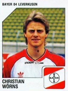 Cromo Christian Wörns - German Football Bundesliga 1992-1993 n. 177 - Panini